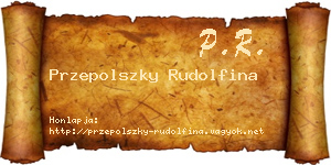Przepolszky Rudolfina névjegykártya